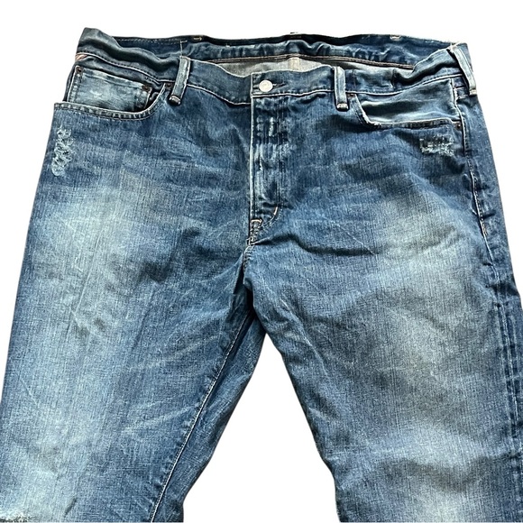 Denim & Supply Ralph Lauren Straight Jeans 38x32 Distressed Whiskered Denim - Picture 3 of 13